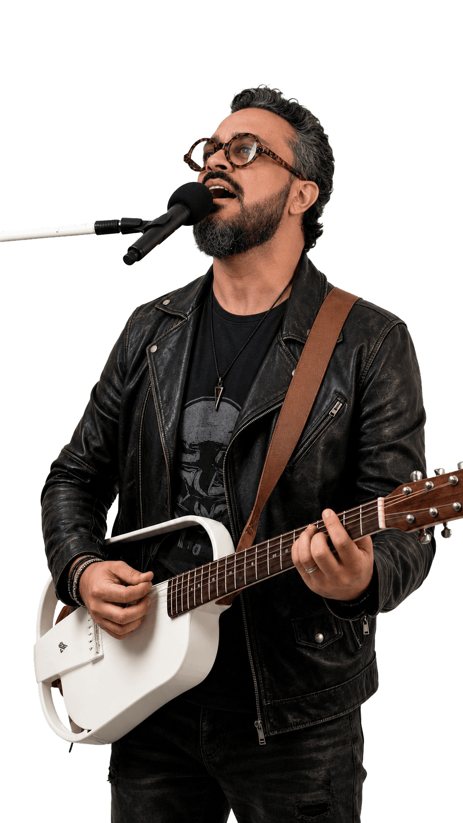 Tayrone Oliveira — Pegada rock — jaqueta de couro
